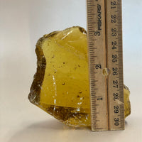 Amber Yellow, 9.1 oz, Slag Glass Cullet, Landscaping, Aquarium Rock, Sorcerer Stone, Sun Catcher, Garden, Art, FREE SHIP