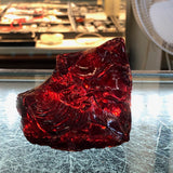 Blood Red, 9 oz, Aquarium Rock, Slag Glass Rock, Slag Glass Cullet, Red Glass, Sorcerer Stone, Garden, FREE SHIP