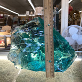 Teal 8.75 lb Slag Glass Cullet Aquarium Rock Landscaping Sorcerer Stone Garden Turquoise Sun Catcher FREE SHIP
