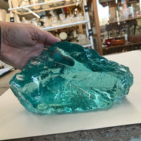 Teal 6 lbs Slag Glass Cullet Aquarium Rock Landscaping Sorcerer Stone Sun Catcher Turquoise Garden FREE SHIP