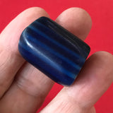 5746 Chevon Trade Bead Blue Native American Indian Relic Artifact Antique North Dakota FREE SHIP