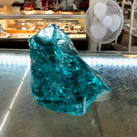 Teal 7.25# Aquarium Rock Slag Glass Cullet Sorcerer Stone Landscaping Sun Catcher Garden FREE SHIP