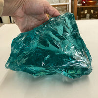 Teal 7.25# Aquarium Rock Slag Glass Cullet Sorcerer Stone Landscaping Sun Catcher Garden FREE SHIP