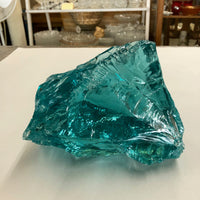 Teal 7.25# Aquarium Rock Slag Glass Cullet Sorcerer Stone Landscaping Sun Catcher Garden FREE SHIP