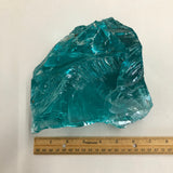 Teal 7.25# Aquarium Rock Slag Glass Cullet Sorcerer Stone Landscaping Sun Catcher Garden FREE SHIP