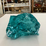 Teal 7.25# Aquarium Rock Slag Glass Cullet Sorcerer Stone Landscaping Sun Catcher Garden FREE SHIP