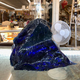 Large Cobalt Blue Slag Glass Cullet Aquarium Rock Landscaping Sorcerer Stone Sun Catcher Garden FREE SHIP