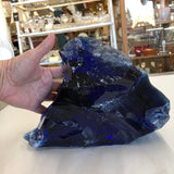 Large Cobalt Blue Slag Glass Cullet Aquarium Rock Landscaping Sorcerer Stone Sun Catcher Garden FREE SHIP