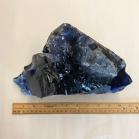 Large Cobalt Blue Slag Glass Cullet Aquarium Rock Landscaping Sorcerer Stone Sun Catcher Garden FREE SHIP