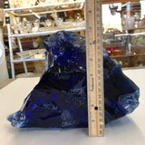 Large Cobalt Blue Slag Glass Cullet Aquarium Rock Landscaping Sorcerer Stone Sun Catcher Garden FREE SHIP