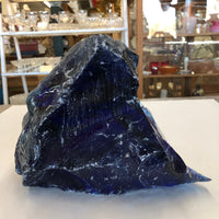 Large Cobalt Blue Slag Glass Cullet Aquarium Rock Landscaping Sorcerer Stone Sun Catcher Garden FREE SHIP