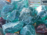 READ Dark Teal Lot 7# Slag Glass Cullet Sorcerer Stone Garden Landscaping Aquarium Sea Glass FREE SHIP