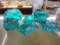 READ Dark Teal Lot 7# Slag Glass Cullet Sorcerer Stone Garden Landscaping Aquarium Sea Glass FREE SHIP