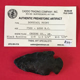 5597* Dovetail Point Arrowhead Native American Relic Arkansas Indian Artifact Ryolite Authentic Prehistoric FREE SHIP
