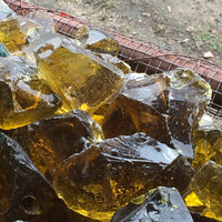 Amber Yellow Bulk Lot 5 lbs. Slag Glass Cullet Aquarium Rock Landscaping Stone Sun Catcher FREE SHIP