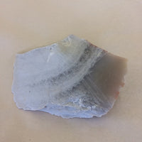 Natural Novaculite Specimen Light Gray Dark Grey Banded Knap Knapping Arrowhead 5" x 3 1/4" x 1" Stone Rock Mineral FREE SHIP