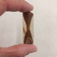 Natural Hourglass Selenite Mineral Display Specimen 2 1/8" Hour Glass Brown Translucent FREE SHIP