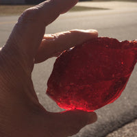 Blood Red Lot 5 lbs. Slag Glass Cullet Landscaping Rock Sorcerer Stone Art Glass Sun Catcher FREE SHIPPING