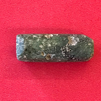 5635* Mayan Bead Green Jade Native American Guatamala Relic Artifact Arrowhead Authentic Ancient FREE SHIP