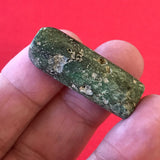 5635* Mayan Bead Green Jade Native American Guatamala Relic Artifact Arrowhead Authentic Ancient FREE SHIP