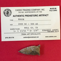 5670* Ensor Arrowhead Native American Texas Relic Artifact Chert Authentic Prehistoric Ancient FREE SHIP