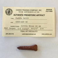 5478* Paddle Drill Arrowhead Native American Artifact Indian Arkansas Relic Ancient Prehistoric Real FREE SHIP
