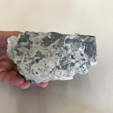 Marcasite Calcite Mineral 4 1/2" Rock Specimen 406 Grams Clear Crystals Cube Linwood Iowa FREE SHIP
