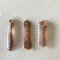Hourglass Selenite Hour Glass Lot 3 Pc Oklahoma Mineral Specimen Display Brown Clear 6 Grams FREE SHIPPING