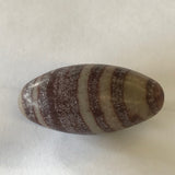 Shiva Lingam Stone Quartz Brown Gray Elliptical Polished India 2" Long Healing FREE SHIP