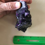 Galena Purple Fluorite Specimen Brown Crystals Dark Purple Silver Illinois 490 Grams 4" FREE SHIP