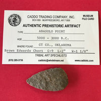 5514* Abasolo Point Arrowhead Authentic Native American Oklahoma Relic Indian Artifact Chert FREE SHIP