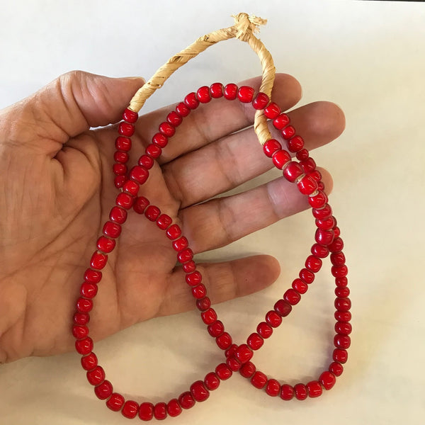 Red Glass Beads - Midland Stone